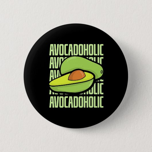 Avocado Fruit Food Ronde Button 5,7 Cm (Voorkant)