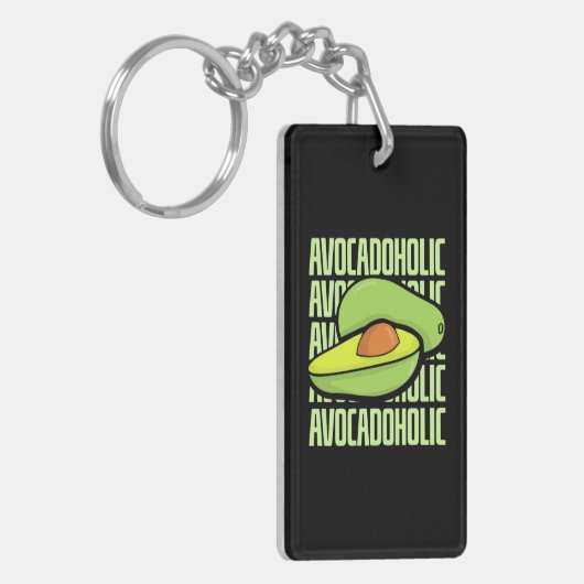 Avocado Fruit Food Sleutelhanger (Voorkant Links)