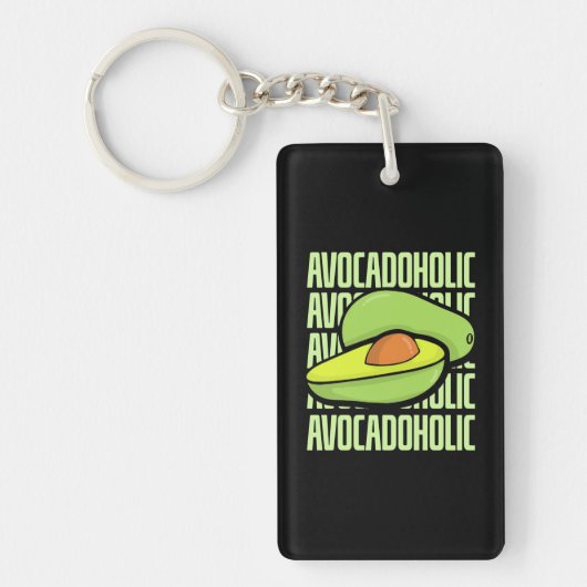 Avocado Fruit Food Sleutelhanger (Voorkant)