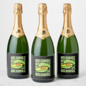 Avocado Fruit Food Sparkling Wijnetiket (Flessen)