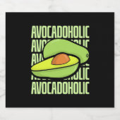 Avocado Fruit Food Sparkling Wijnetiket (Enkel label)