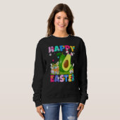 Avocado Fruit Happy Paaster Bunny Avocado Easter S Trui (Voorkant volledig)