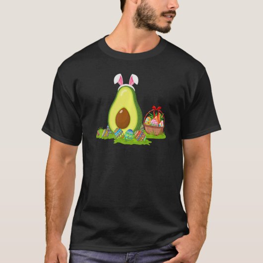 Avocado fruit paasjacht Bunny Avocado Eas T-shirt (Voorkant)