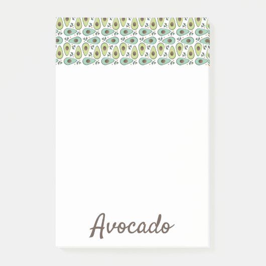 Avocado Fruit Patroon  Post-it® Notes (Voorkant)