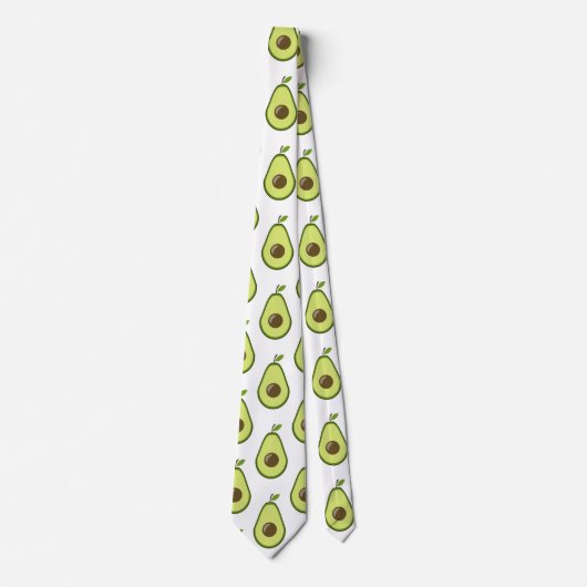 Avocado Fruit Pattern Stropdas (Voorkant)