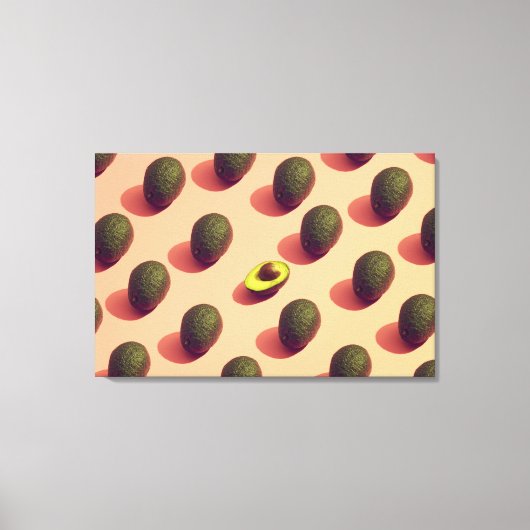 Avocado Fruit Portrait Canvas Afdruk (Voorkant)