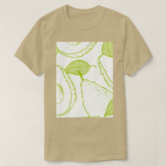 Avocado fruit sappig fruit kleurrijk Klassic TShir T-shirt (Design voorkant)