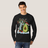 Avocado-fruit-valsmunterverlichting Santa Hat Avoc T-shirt (Voorkant volledig)