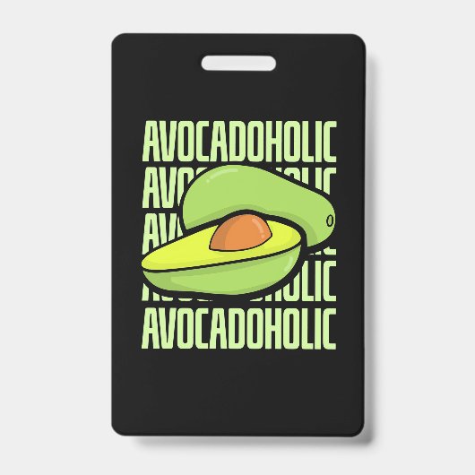 Avocado Fruit Voedsel Badge (Voorzijde)