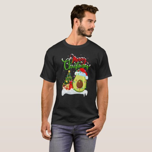 Avocado Fruit  Xmas Decorations Santa Avocado Chri T-shirt (Voorkant volledig)