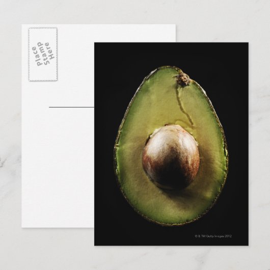 Avocado,Fruit,Zwarte achtergrond Briefkaart (Voorkant / Achterkant)