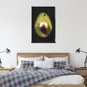 Avocado,Fruit,Zwarte achtergrond Canvas Afdruk (Insitu (Slaapkamer))