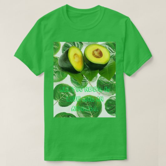 Avocado-fruitkunst T-shirt (Design voorkant)