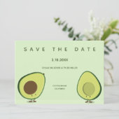 Avocado Fun Whimsical Food Wedding Save The Date (Staand voorkant)