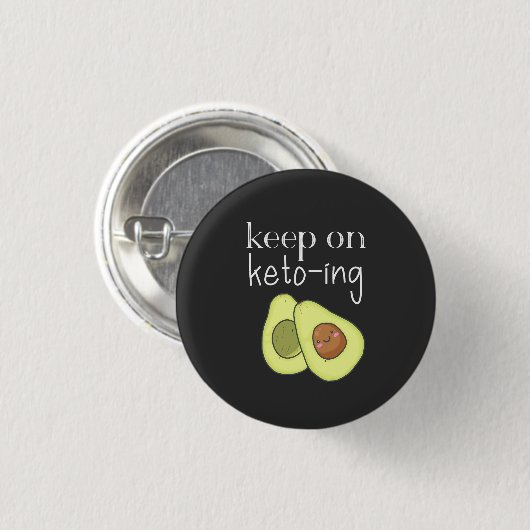 Avocado Funny Blijf op Keto-ing Ronde Button 3,2 Cm (Voorkant /achterkant)