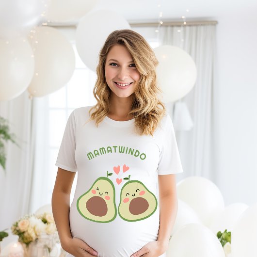 Avocado Geslacht Neutrale Twins Moeder om te zijn T-shirt