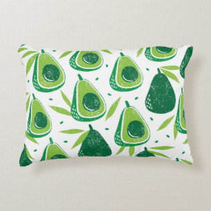 Avocado, getextureerde stempel, naadloos patroon. accent kussen