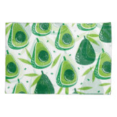 Avocado, getextureerde stempel, naadloos patroon. kussensloop (Achterkant)