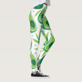 Avocado, getextureerde stempel, naadloos patroon. leggings (Rechts)