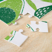 Avocado, getextureerde stempel, naadloos patroon. legpuzzel (Zijkant)