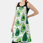 Avocado, getextureerde stempel, naadloos patroon. schort (Insitu)