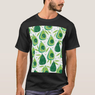 Avocado, getextureerde stempel, naadloos patroon. t-shirt