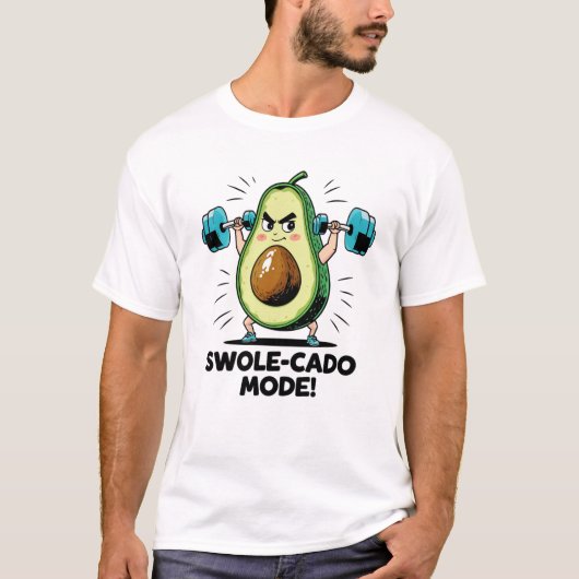 Avocado Gewichten Lichten T-shirt (Voorkant)