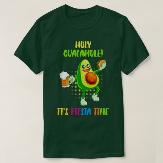 Avocado Gezegde Heilige Guacamole Vegan Vegetarian T-shirt (Design voorkant)