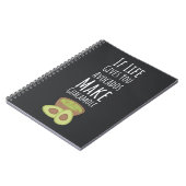 Avocado Gifts Guacamole Trendy Happy Fruit Vegan Notitieboek (Linkerzijde)
