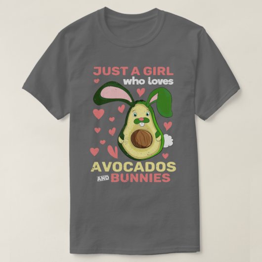 Avocado Girls Rabbit Women Cute Forest Animal Bunn T-shirt (Design voorkant)