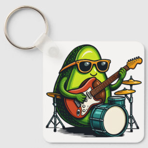 Avocado gitarist Art Cool Fruit Band Sleutelhanger