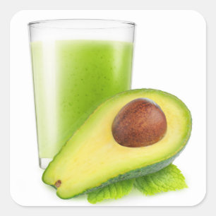 Avocado gladthie vierkante sticker