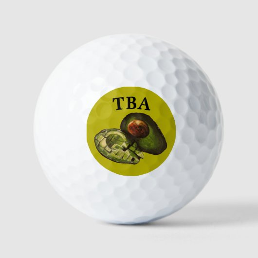 Avocado Golf Balls Golfballen (Voorkant)