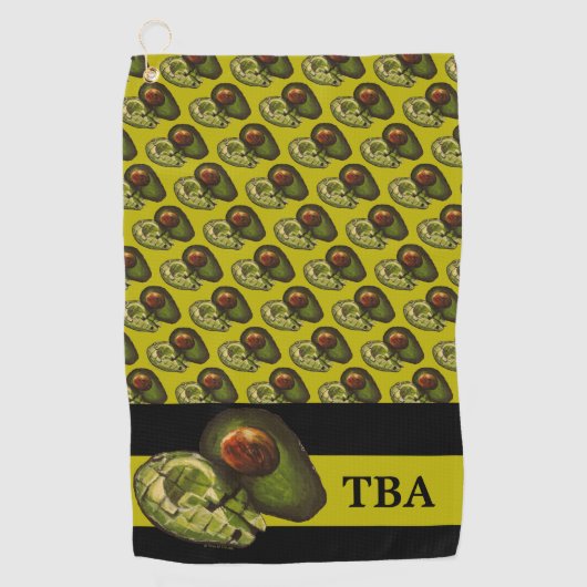 Avocado Golf Towel Golfhanddoek (Voorkant)
