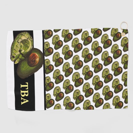 Avocado Golf Towel Golfhanddoek (Horizontaal)