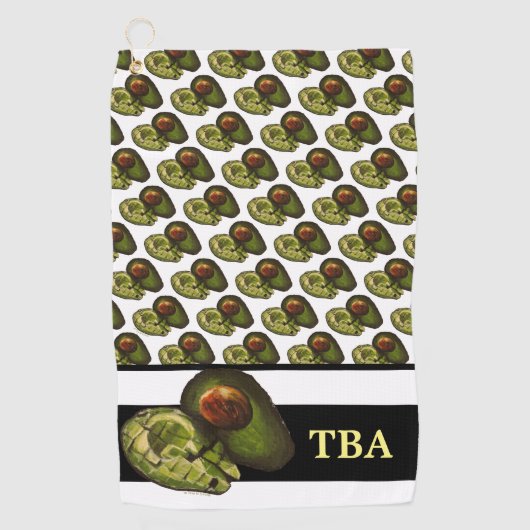 Avocado Golf Towel Golfhanddoek (Voorkant)