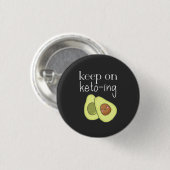 Avocado Grappig Blijven Keto-en Ronde Button 3,2 Cm (Voorkant /achterkant)