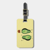 Avocado grappig gekerende handlanger bagagelabel (Voorkant verticaal)