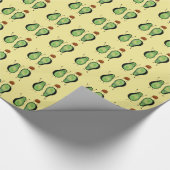 Avocado grappig gekerende handlanger cadeaupapier (Hoek)