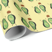 Avocado grappig gekerende handlanger cadeaupapier (Rol Hoek)