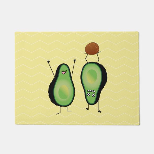 Avocado grappig gekerende handlanger deurmat (Voorkant)