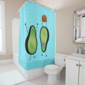 Avocado grappig gekerende handlanger douchegordijn (In situ)