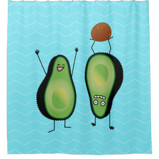 Avocado grappig gekerende handlanger douchegordijn