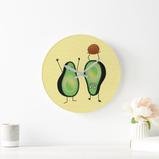 Avocado grappig gekerende handlanger grote klok (Huis)
