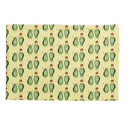 Avocado grappig gekerende handlanger kussensloop (Achterkant)