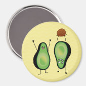 Avocado grappig gekerende handlanger magneet (Voorkant / Achterkant)