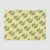 Avocado grappig gekerende handlanger tissuepapier (Voorkant)