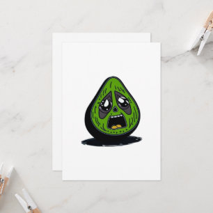 Avocado grappig gezicht kaart
