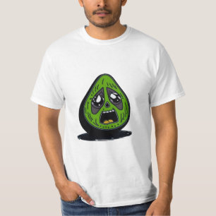 Avocado grappig gezicht t-shirt