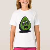 Avocado grappig gezicht t-shirt (Voorkant)